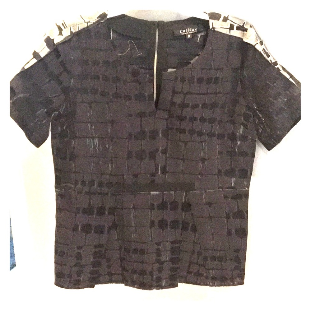 Cotelac short sleeve peplum top